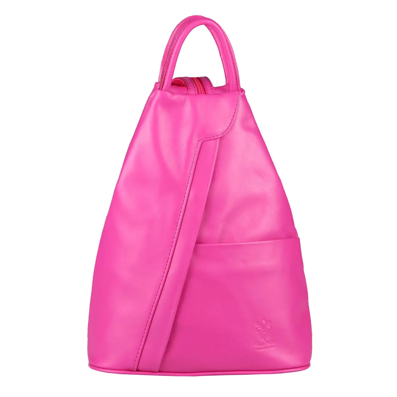 Made in Italy Damen echt Leder Rucksack Backpack Lederrucksack Online Outlet