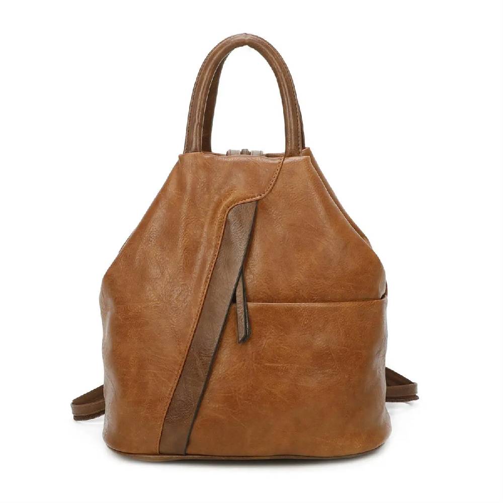 OBC Damen Rucksack Tasche Schultertasche Leder Optik Daypack Backpack Handtasche Tagesrucksack Cityrucksack Blitzangebot