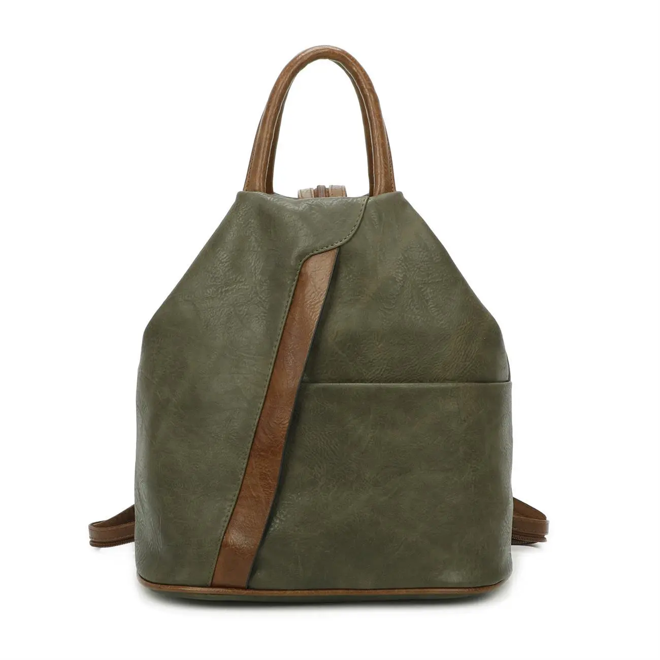 OBC Damen Rucksack Tasche Schultertasche Leder Optik Daypack Backpack Handtasche Tagesrucksack Cityrucksack Blitzangebot