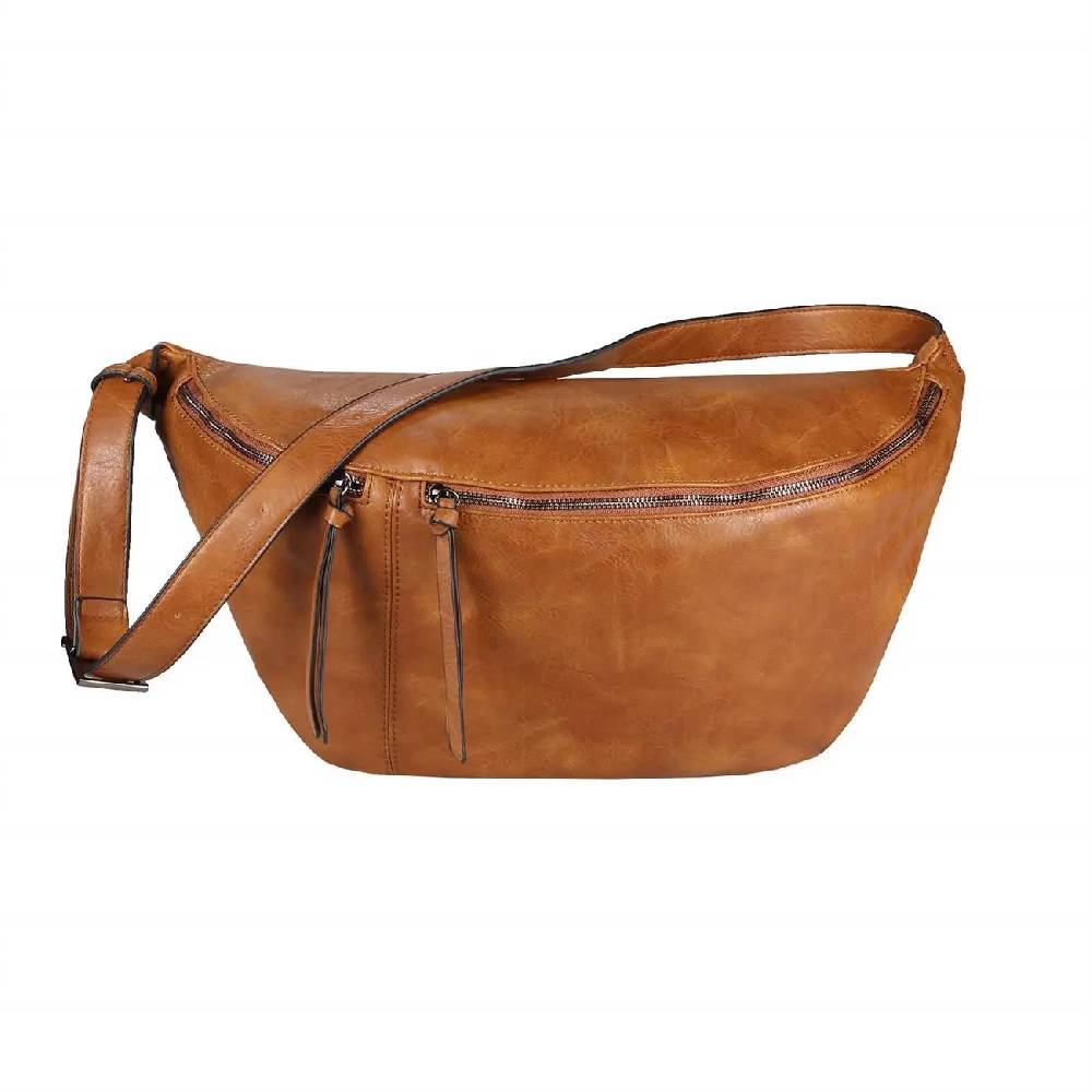 XXL Tasche Bauchtasche Hüfttasche Crossbody Schultertasche Umhängetasche Kunstleder Gürteltasche Crossover Slingntasche Unisex Bag Große Rabatte