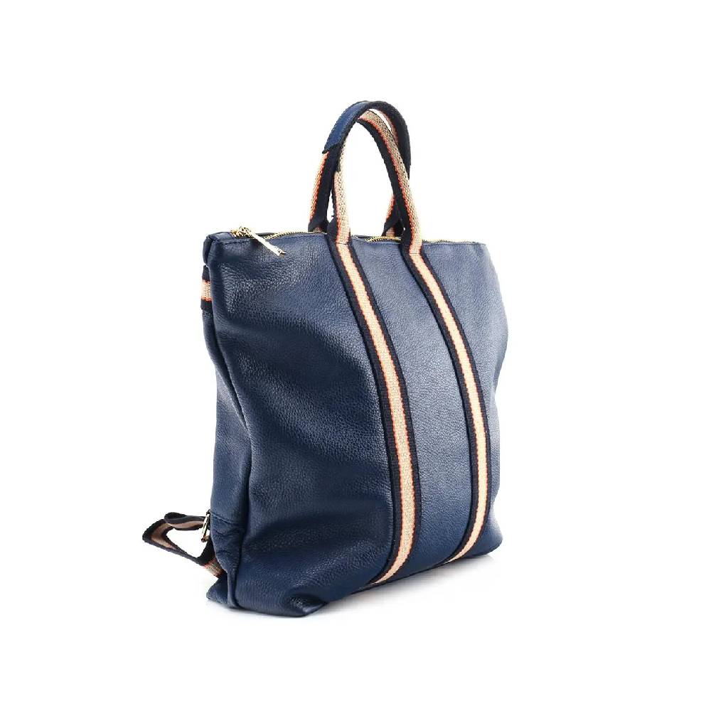 OBC Made in Italy XXL Damen Leder Rucksack Tasche Shopper Handtasche Schultertasche Cityrucksack Daypack Ledertasche Freizeitrucksack Neuheiten