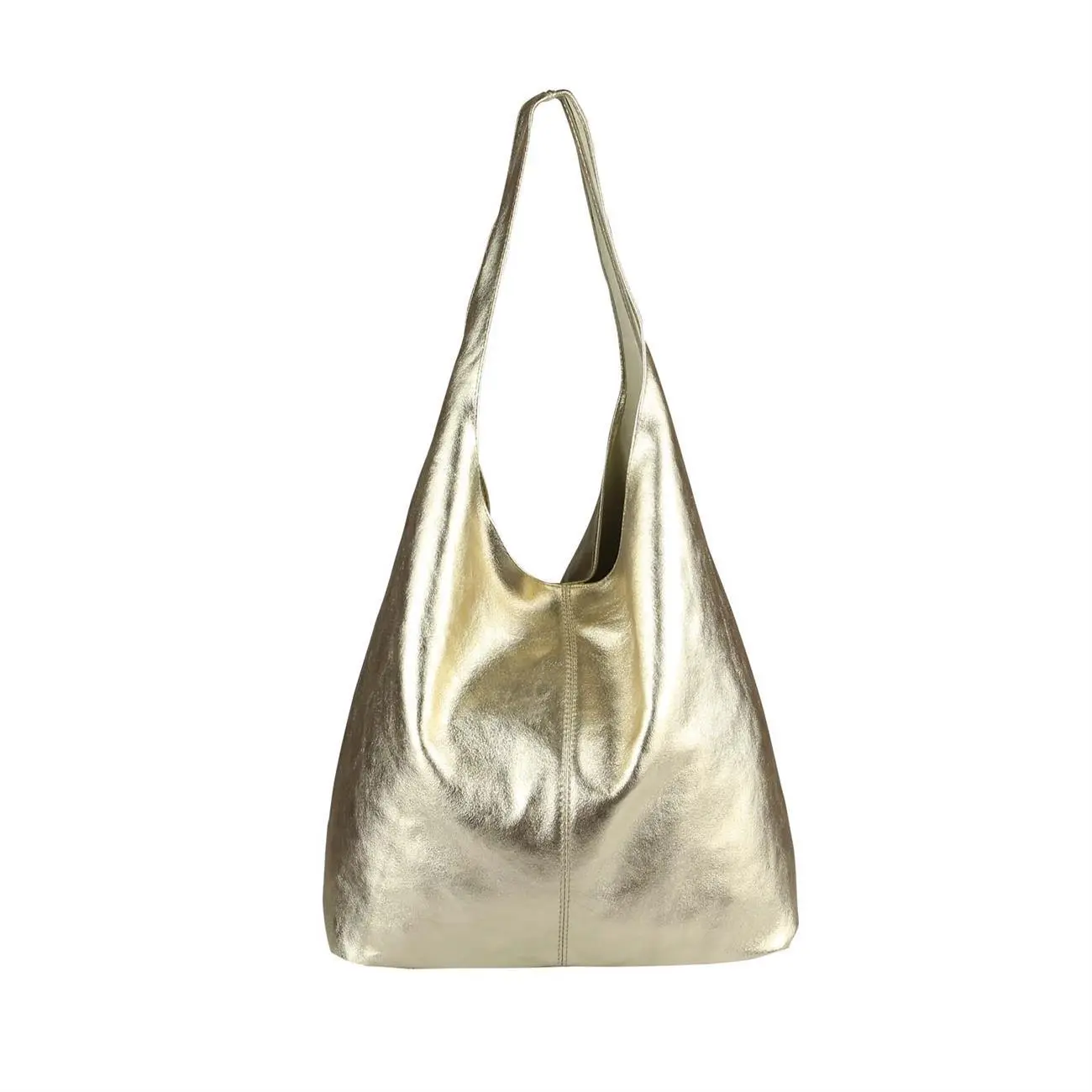 OBC MADE IN ITALY DAMEN LEDER TASCHE METALLIC Shopper Schultertasche Bestseller