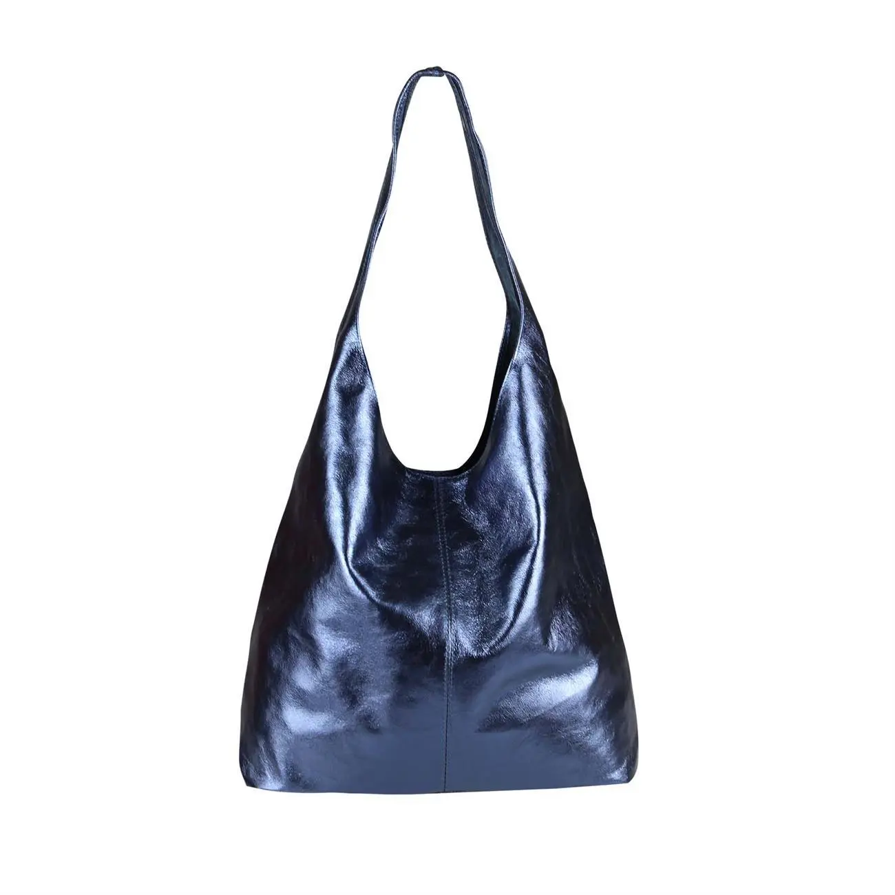 OBC MADE IN ITALY DAMEN LEDER TASCHE METALLIC Shopper Schultertasche Bestseller