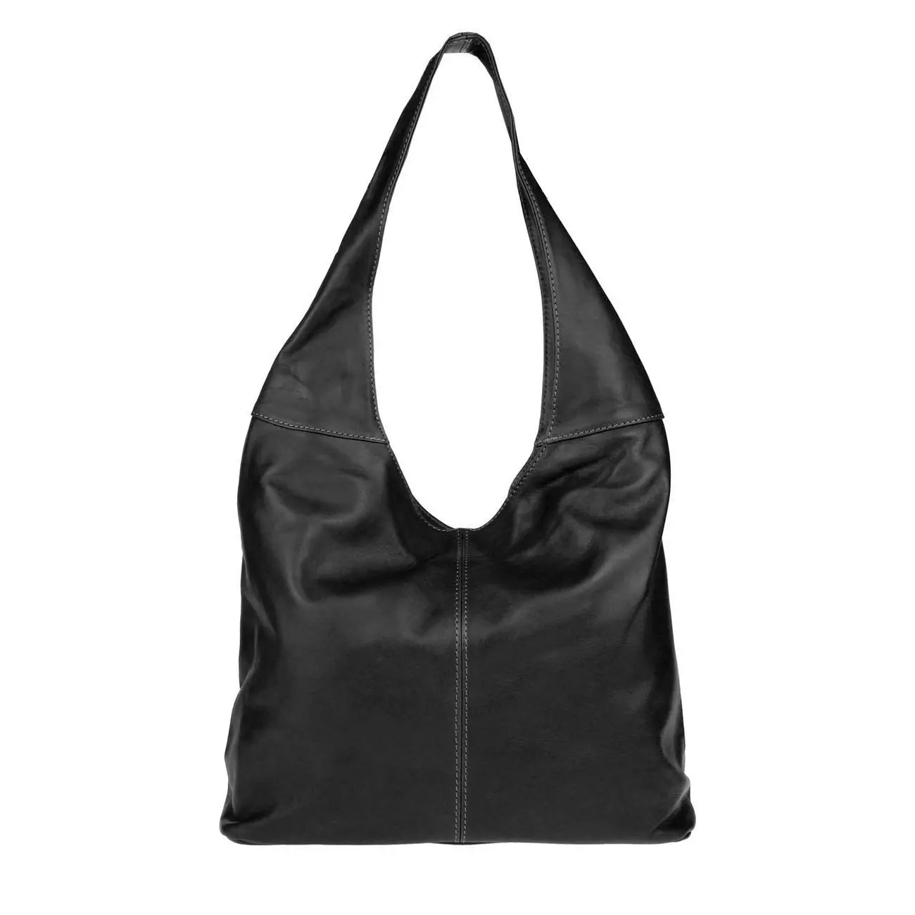 OBC Made in Italy Damen Leder Tasche Shopper Schultertasche Umhängetasche Handtasche Beuteltasche Hobo Bag Ledertasche Nappaleder Räumungsverkauf