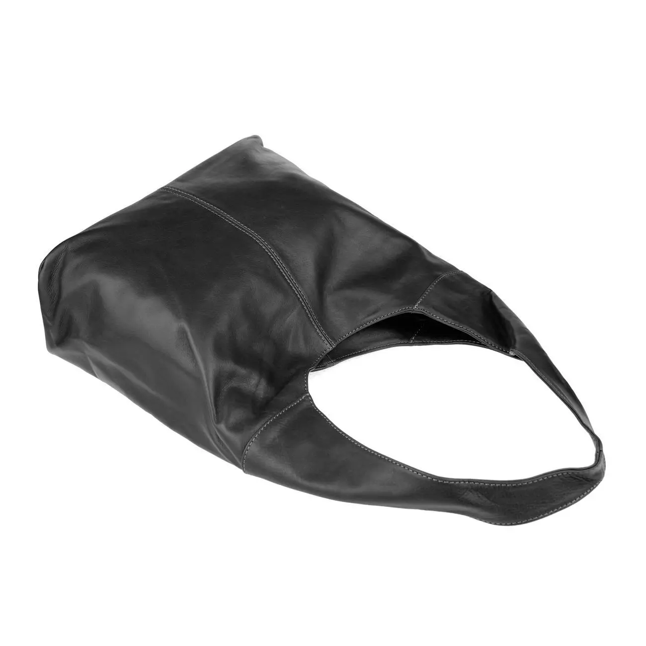 OBC Made in Italy Damen Leder Tasche Shopper Schultertasche Umhängetasche Handtasche Beuteltasche Hobo Bag Ledertasche Nappaleder Räumungsverkauf