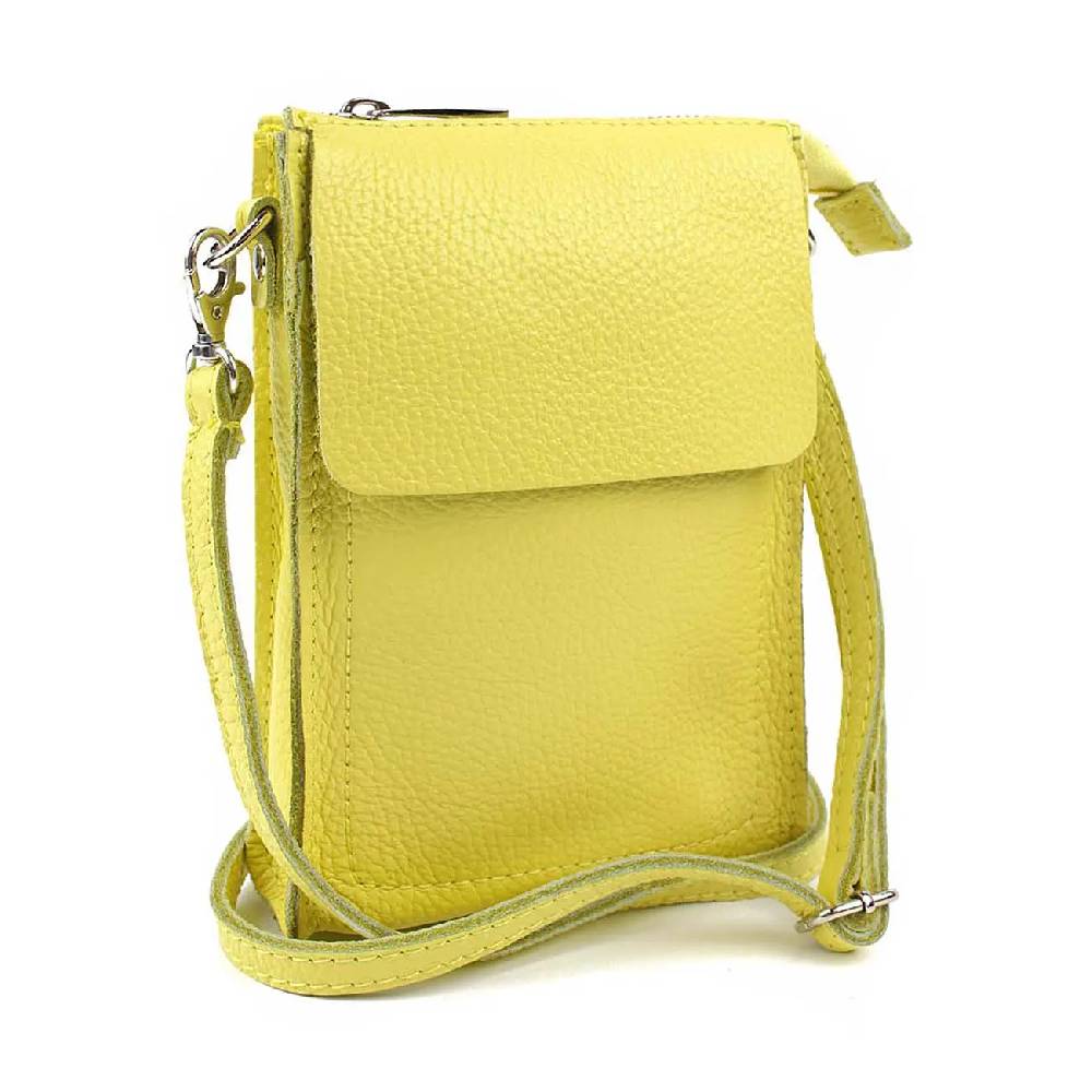 OBC Made in Italy Damen Leder Smartphone Tasche Schultertasche Handytasche Minibag Umhängetasche Geldtasche Ledertasche Crossbody Abendtasche Tägliche Deals