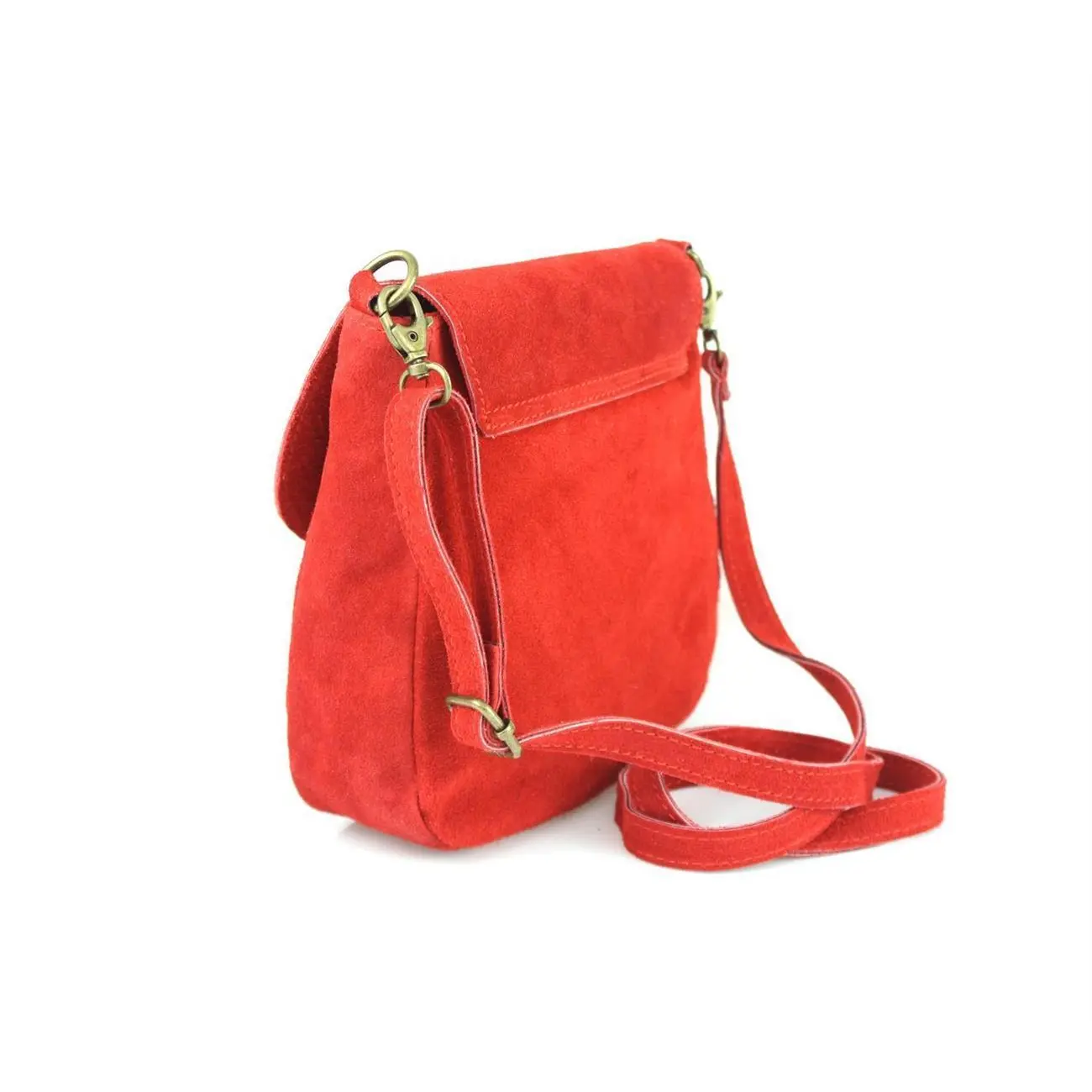 Made in Italy DAMEN LEDER TASCHE Messenger Bag Henkeltasche Wildleder Handtasche Umhängetasche Ledertasche Schultertasche Beuteltasche Fransen Cross-Over Riesige Ersparnisse