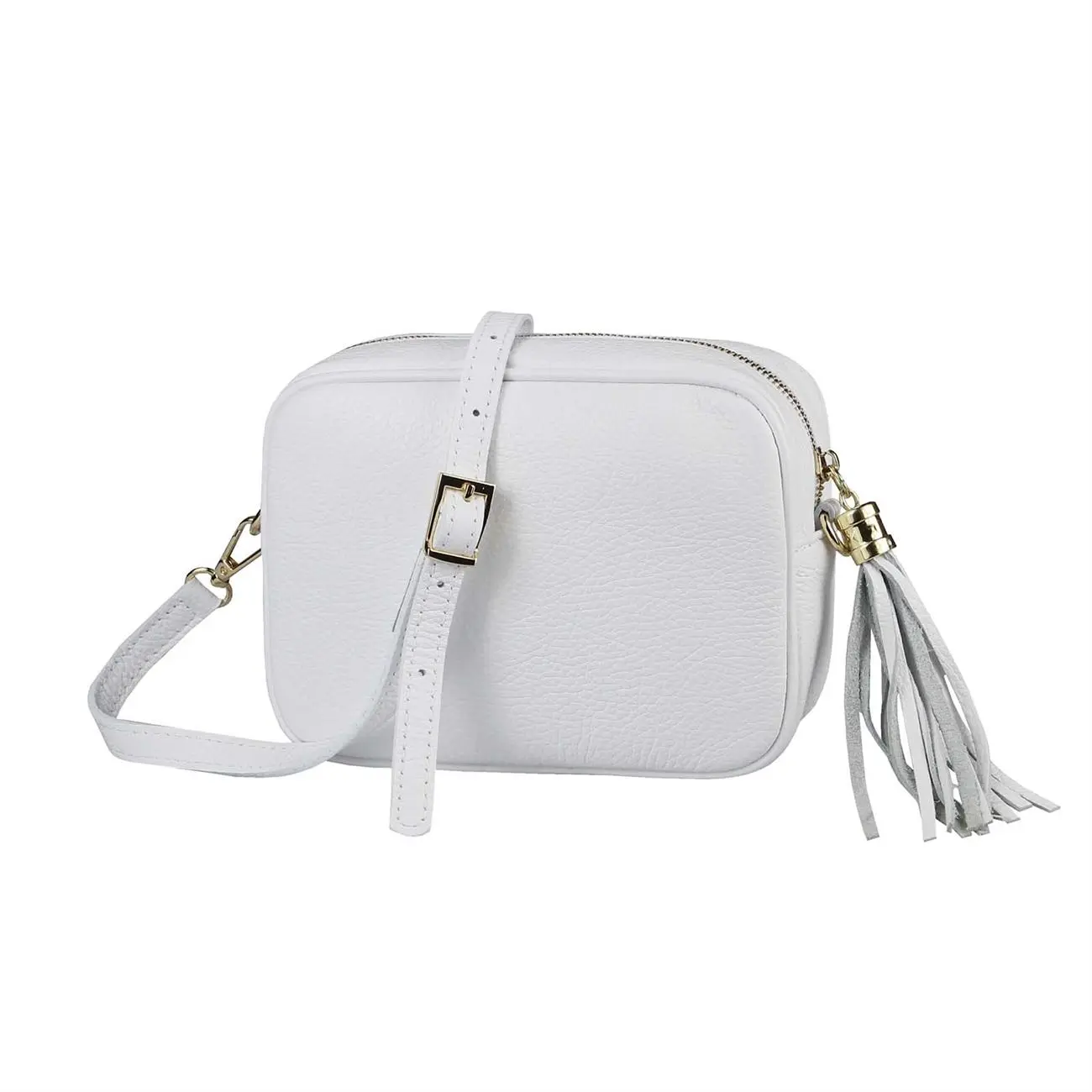 OBC Made in Italy DAMEN LEDER TASCHE Umhängetasche Schultertasche Cross-Over Crossbody Bag Glattleder Schmucktasche Fransen Ledertasche Tiefpreis