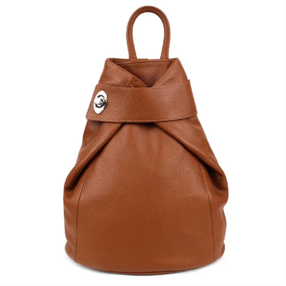 OBC Made in Italy Damen echt Leder Rucksack Daypack Lederrucksack Tasche Schultertasche Ledertasche Handgepäck Nappaleder Reiserucksack Shopper Kostenlose Rückgabe