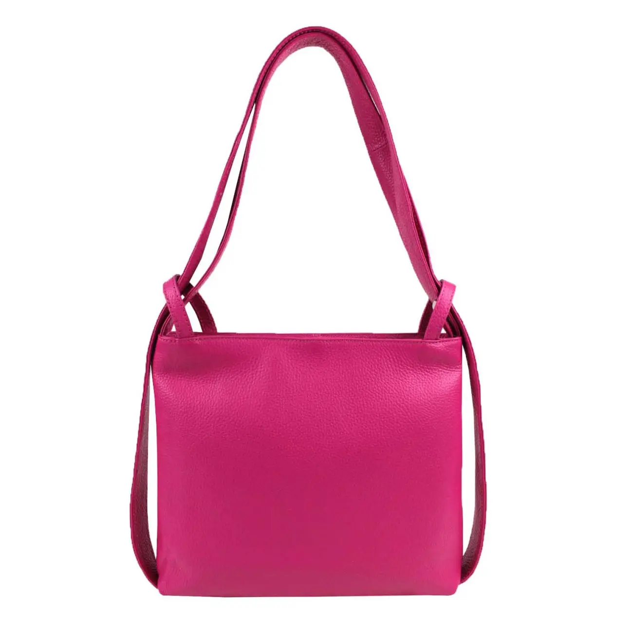 MADE IN ITALY OBC Damen Tasche Rucksack 2in1 Umhängetasche Schultertasche Daypack Rucksacktasche Handtasche Ledertasche klein Neueste Stile