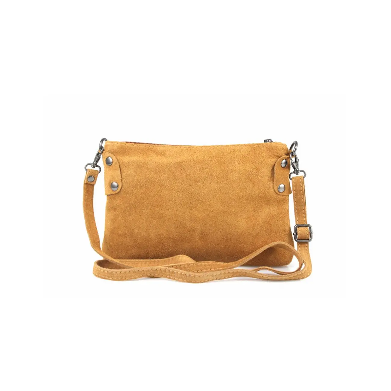 Made in Italy DAMEN LEDER Clutch TASCHE Wildleder Handtasche Umhängetasche Ledertasche Schultertasche Beuteltasche Fransen Cross-Over Bis zu 65% Rabatt