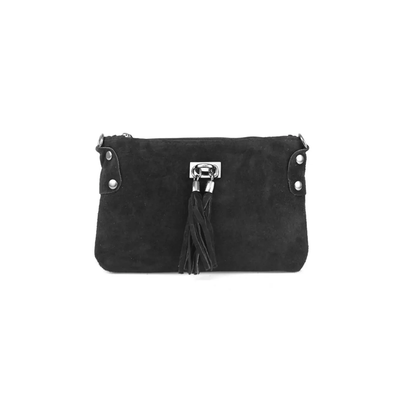 Made in Italy DAMEN LEDER Clutch TASCHE Wildleder Handtasche Umhängetasche Ledertasche Schultertasche Beuteltasche Fransen Cross-Over Bis zu 65% Rabatt
