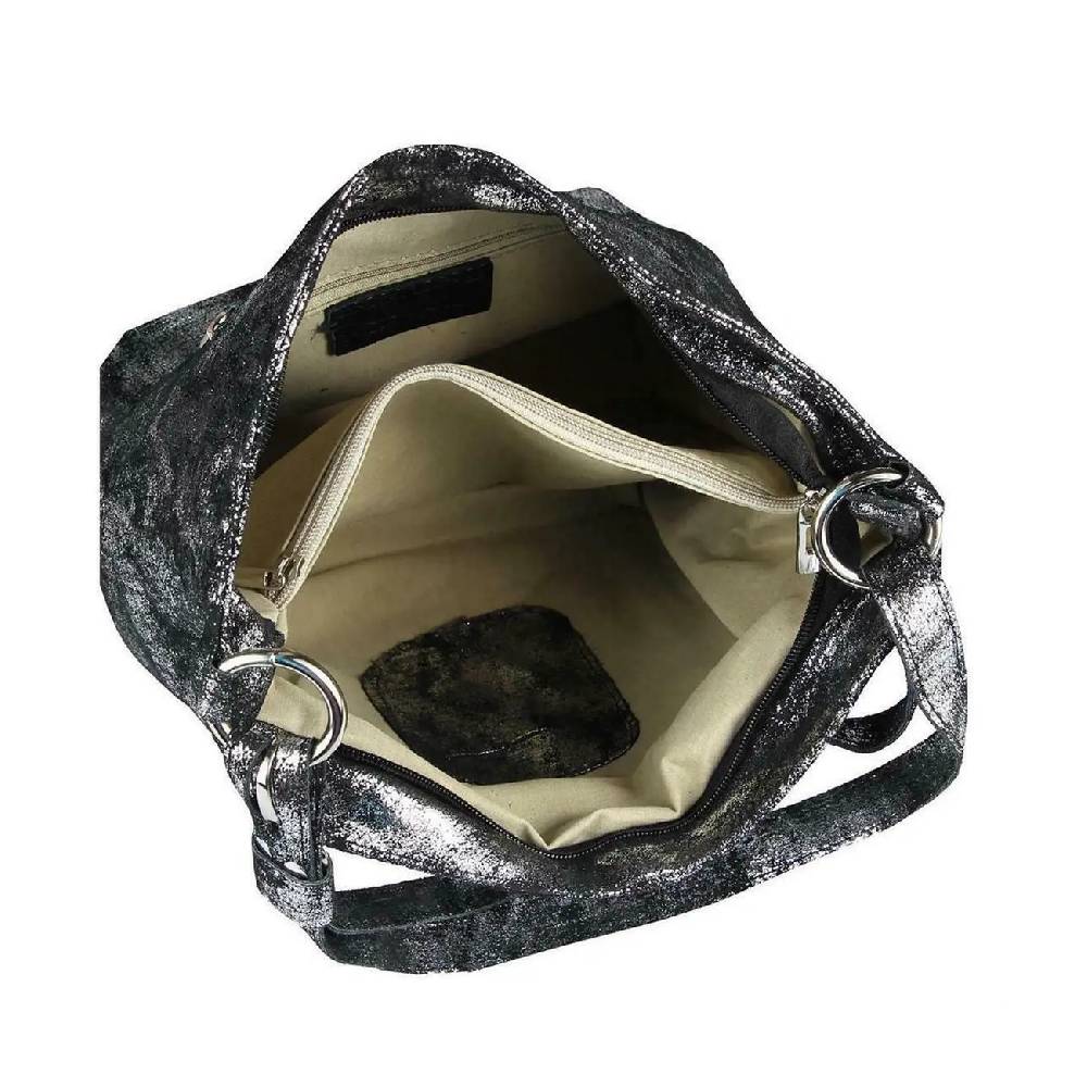MADE IN ITALY DAMEN LEDER TASCHE Shopper Schultertasche Umhängetasche Hobo Bag Handtasche CrossOver Ledertasche Henkeltasche sub25 Nur für heute