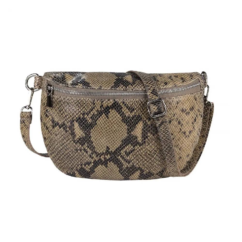 Made in Italy Damen Leder Tasche Gürteltasche Crossbody Hüfttasche Bauchtasche Umhängetasche Cross-Over Bodybag Schultertasche Handytasche Schminktasche Kosmetiktasche OBC 1054 Riesige Rabatte