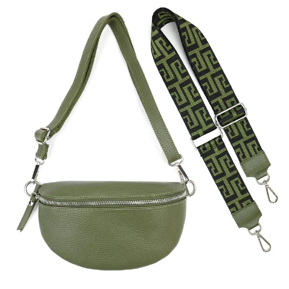 Made in Italy OBC DAMEN SET Gürteltasche + Schultergurt LEDER Crossbody Hüfttasche Bauchtasche Umhängetasche Brusttasche CrossOver Bodybag Schultertasche Handytasche Tasche 50% Rabatt mit kostenlosem Versand