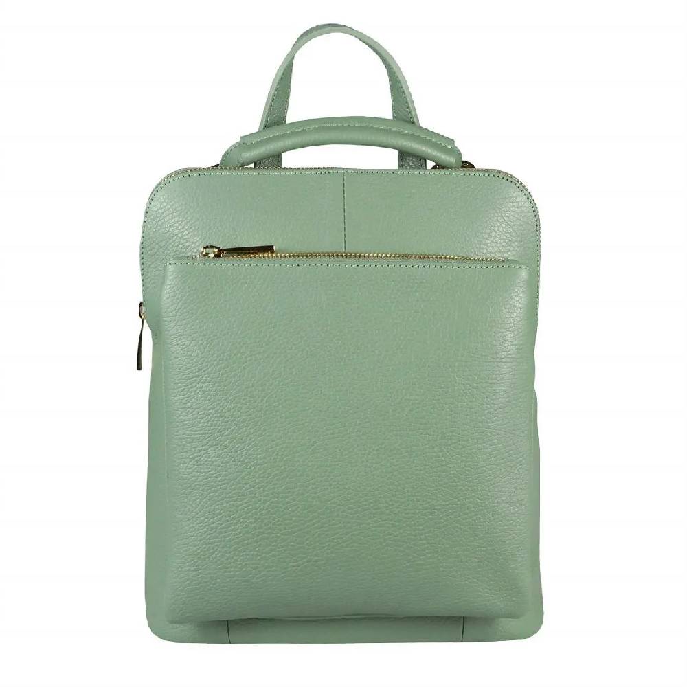 OBC Made in Italy Damen echt Leder Rucksack Daypack Lederrucksack Tasche Schultertasche Ledertasche Handgepäck Nappaleder zollfrei