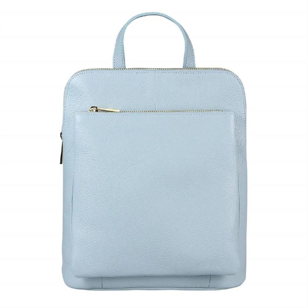 OBC Made in Italy Damen echt Leder Rucksack Daypack Lederrucksack Tasche Schultertasche Ledertasche Handgepäck Nappaleder zollfrei