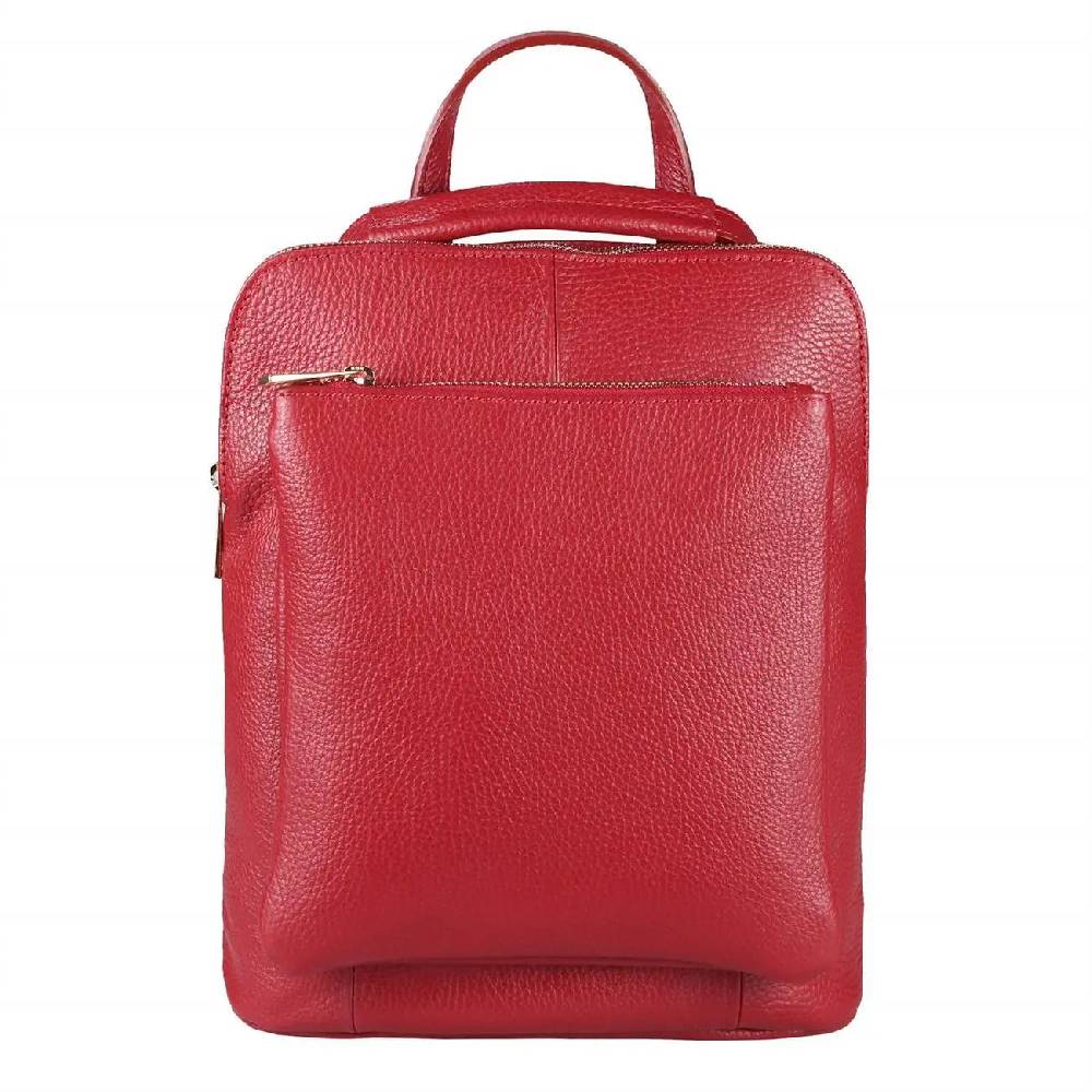 OBC Made in Italy Damen echt Leder Rucksack Daypack Lederrucksack Tasche Schultertasche Ledertasche Handgepäck Nappaleder zollfrei
