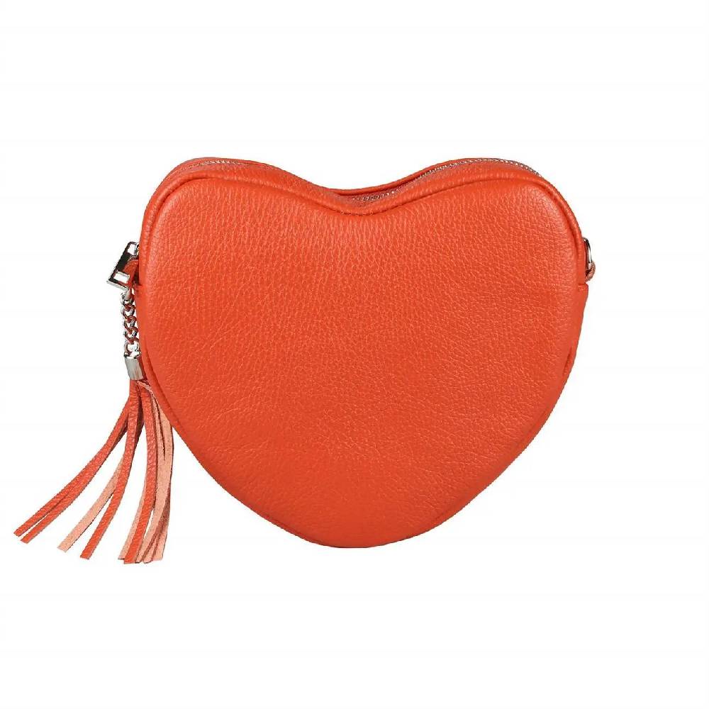 OBC Made in Italy Damen Leder Tasche Crossbody Herztasche Schultertasche Crossover Umhängetasche Clutch Ledertasche Damentasche Hotsell