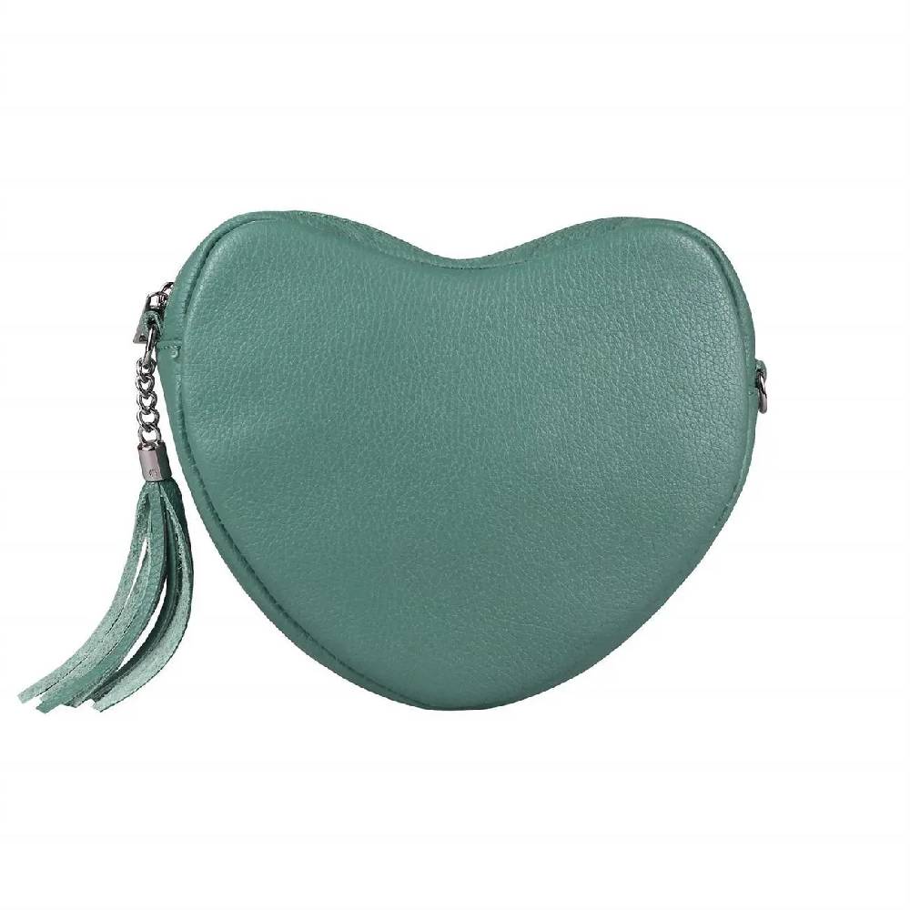 OBC Made in Italy Damen Leder Tasche Crossbody Herztasche Schultertasche Crossover Umhängetasche Clutch Ledertasche Damentasche Hotsell
