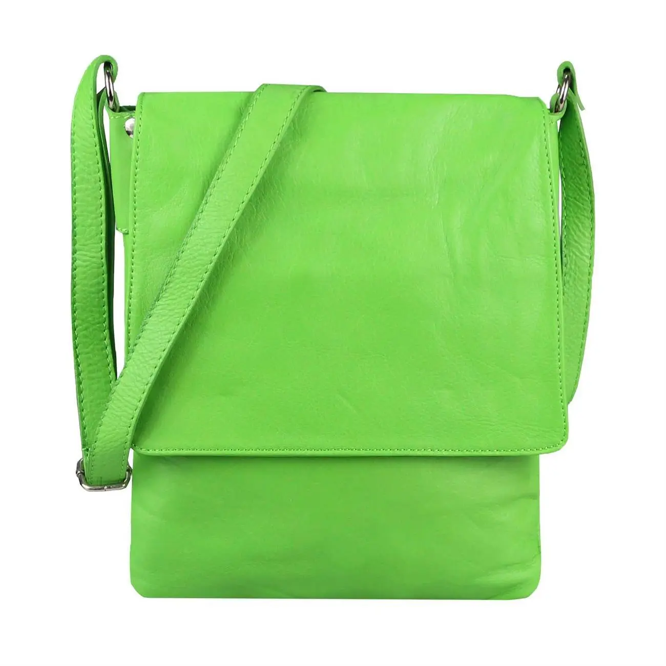 OBC Made in Italy Damen Leder Tasche Umhängetasche Schultertasche Crossbody Handtasche Ledertasche Nappaleder Cross-Over Body Bag Shopping Messenger im Angebot