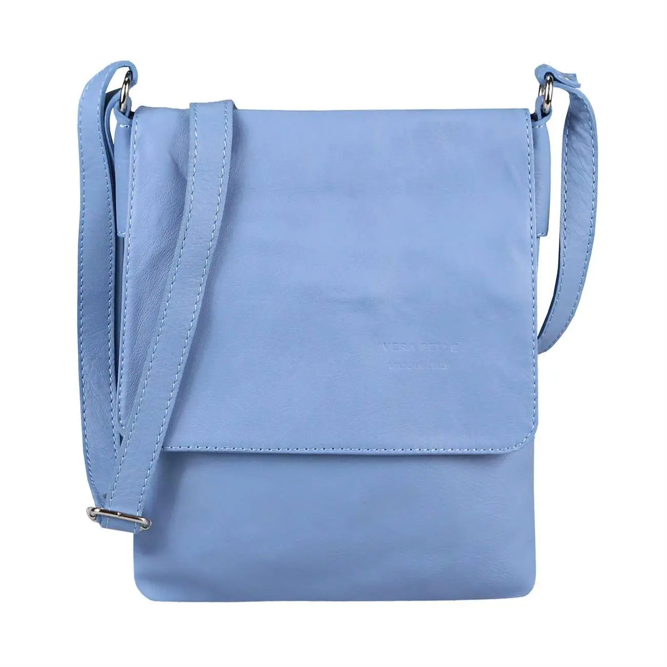 OBC Made in Italy Damen Leder Tasche Umhängetasche Schultertasche Crossbody Handtasche Ledertasche Nappaleder Cross-Over Body Bag Shopping Messenger im Angebot