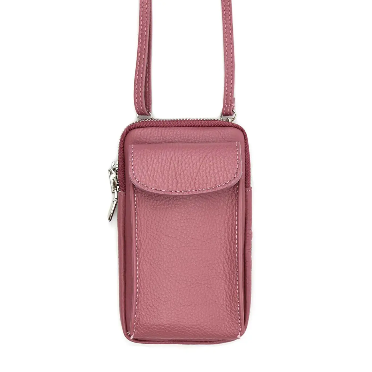 OBC Made in Italy Damen Leder Tasche Handytasche Umhängetasche Geldbörse Schultertasche Brieftasche Smartphone Geldtasche Ledertasche Crossbody Abendtasche Handy bis 6,5 Zoll Blitzverkäufe