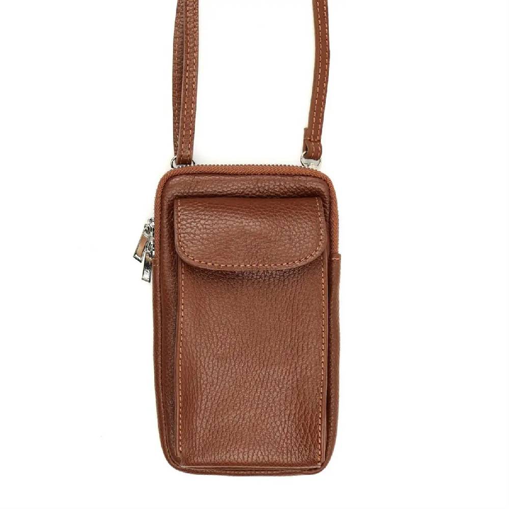 OBC Made in Italy Damen Leder Tasche Handytasche Umhängetasche Geldbörse Schultertasche Brieftasche Smartphone Geldtasche Ledertasche Crossbody Abendtasche Handy bis 6,5 Zoll Blitzverkäufe