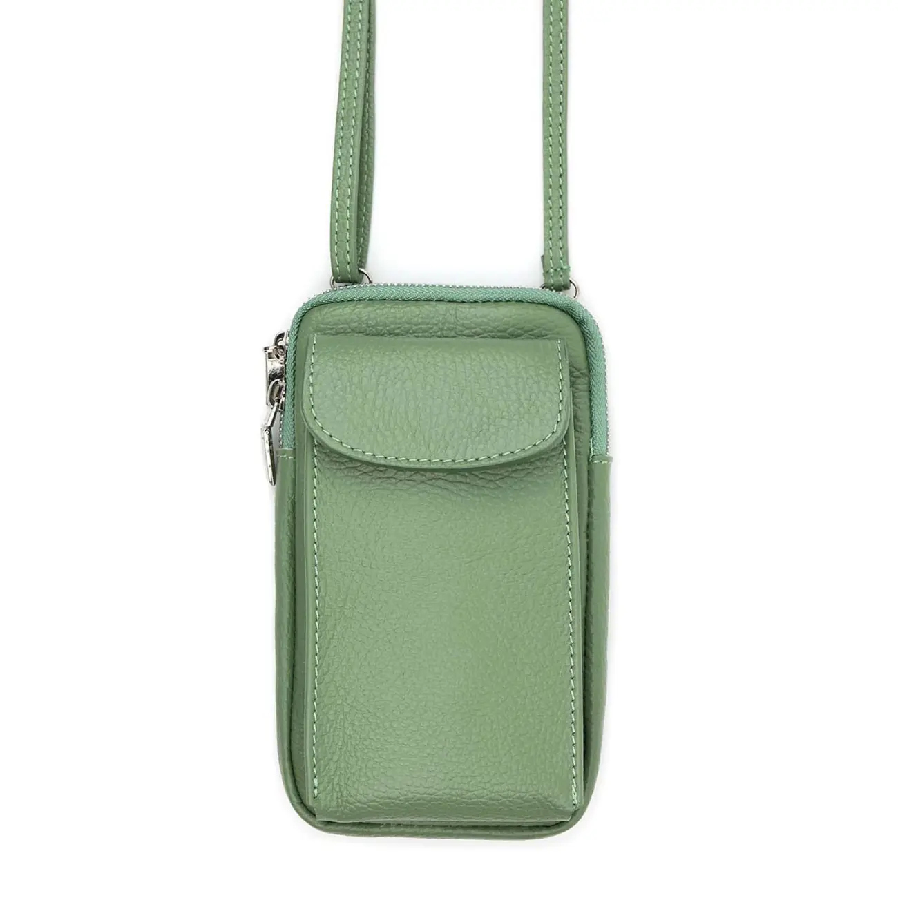 OBC Made in Italy Damen Leder Tasche Handytasche Umhängetasche Geldbörse Schultertasche Brieftasche Smartphone Geldtasche Ledertasche Crossbody Abendtasche Handy bis 6,5 Zoll Blitzverkäufe
