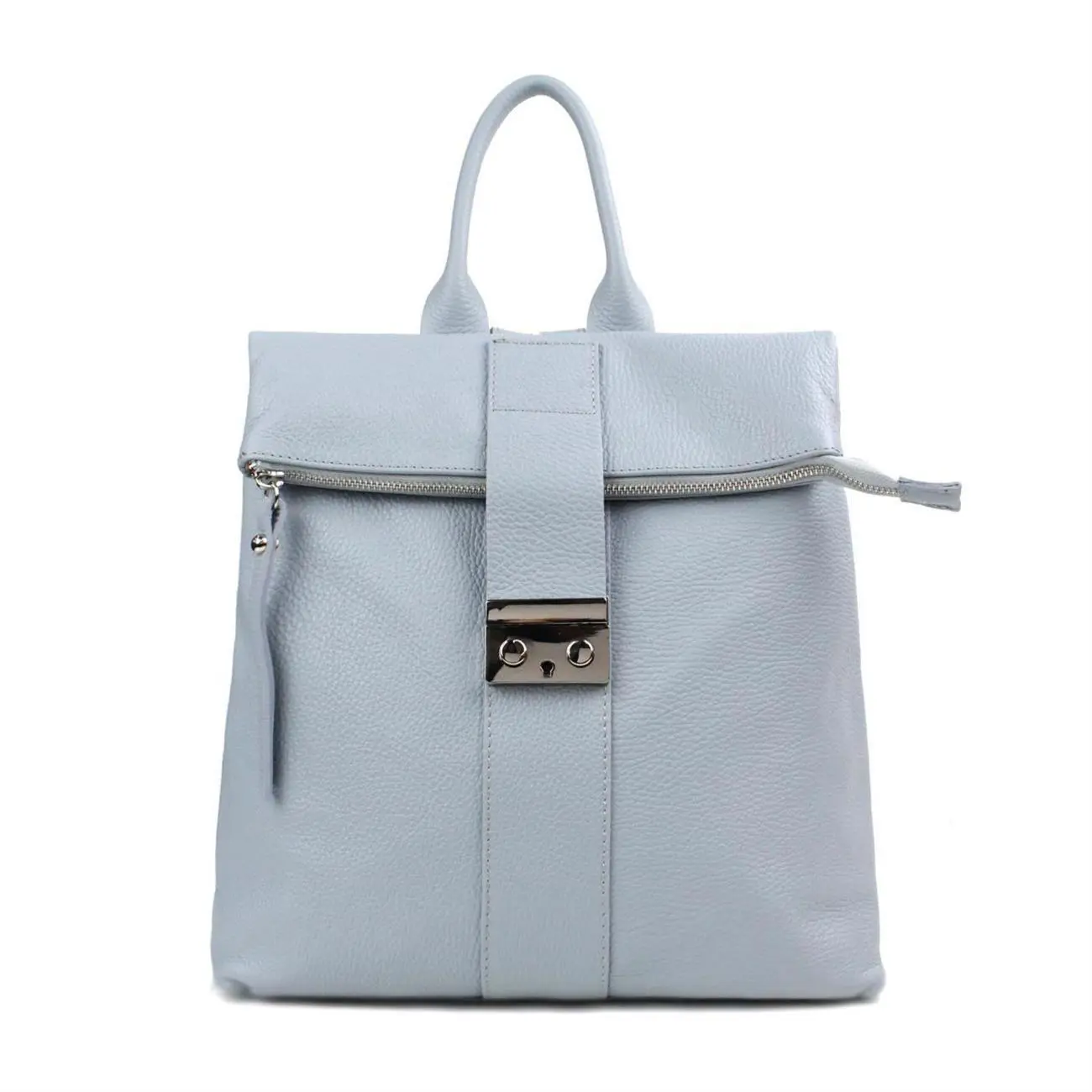 Made in Italy XL Damen Leder Roll Top Rucksack Cityrucksack Shopper Handtasche Schultertasche Ledertasche Freizeitrucksack Tasche Fabrikpreis