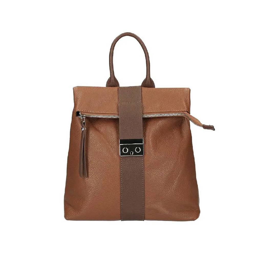 Made in Italy XL Damen Leder Roll Top Rucksack Cityrucksack Shopper Handtasche Schultertasche Ledertasche Freizeitrucksack Tasche Fabrikpreis