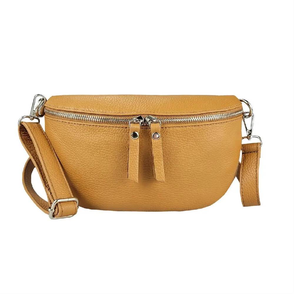 OBC Made in Italy Damen Leder Tasche Handytasche Gürteltasche Crossbody Hüfttasche Bauchtasche Umhängetasche Cross-Over Bodybag Schultertasche Kosmetiktasche Begrenztes Angebot