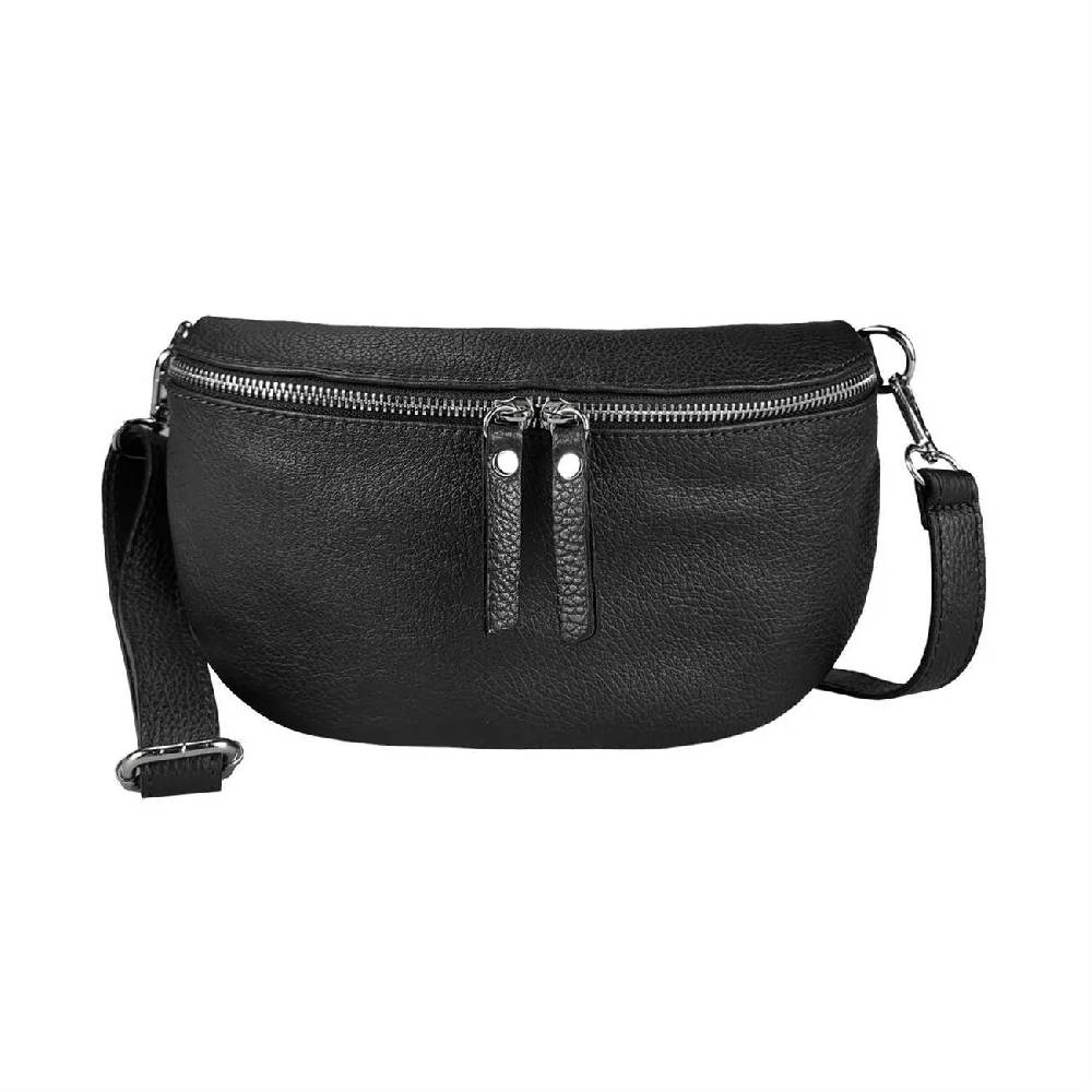 OBC Made in Italy Damen Leder Tasche Handytasche Gürteltasche Crossbody Hüfttasche Bauchtasche Umhängetasche Cross-Over Bodybag Schultertasche Kosmetiktasche Begrenztes Angebot