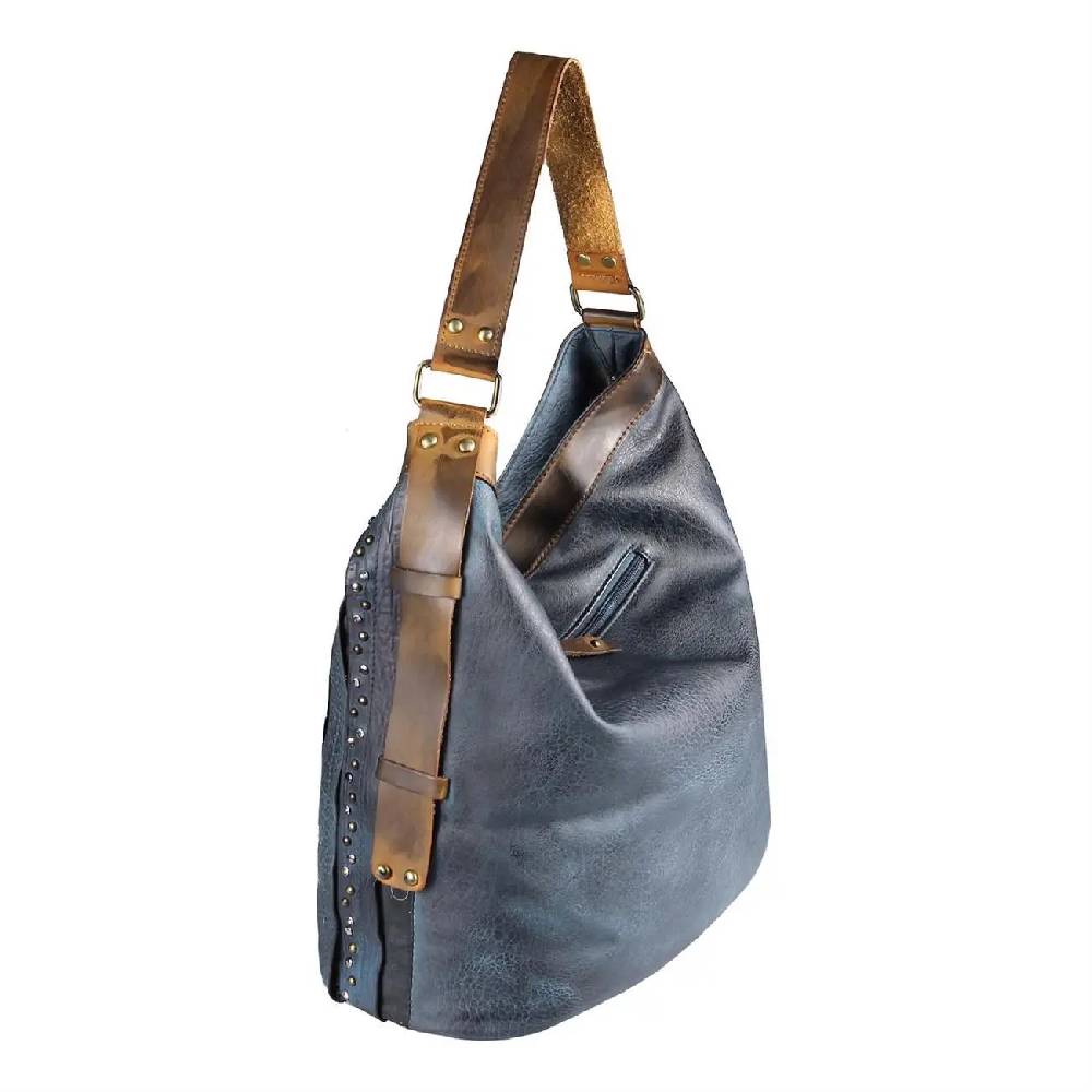 OBC DAMEN TASCHE HANDTASCHE Hobo Bag Schultertasche Nietentasche Shopper Strasssteine Umhängetasche Henkeltasche Beuteltasche Kunst-Leder Online Shopping