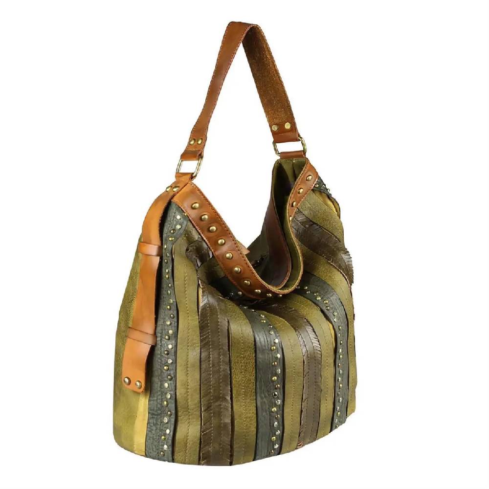 OBC DAMEN TASCHE HANDTASCHE Hobo Bag Schultertasche Nietentasche Shopper Strasssteine Umhängetasche Henkeltasche Beuteltasche Kunst-Leder Online Shopping