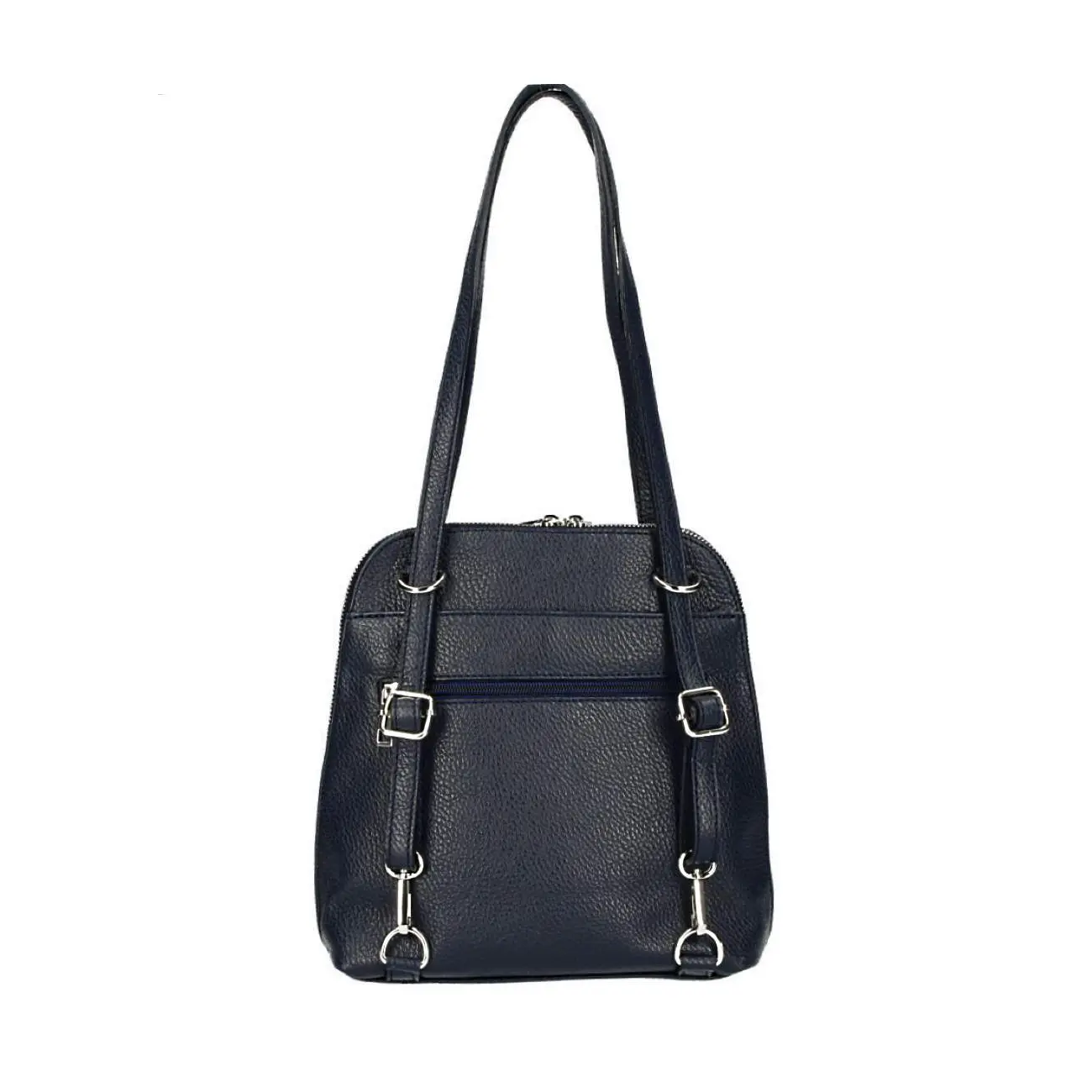 MADE IN ITALY OBC Damen Leder Tasche Rucksack 2in1 Umhängetasche Schultertasche Daypack Rucksacktasche Handtasche Ledertasche Black Friday