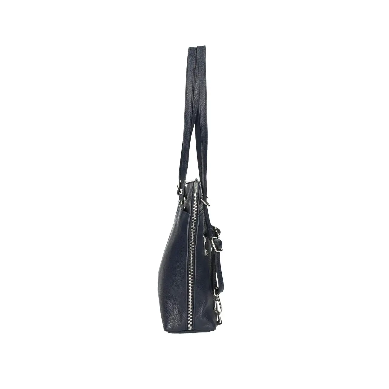 MADE IN ITALY OBC Damen Leder Tasche Rucksack 2in1 Umhängetasche Schultertasche Daypack Rucksacktasche Handtasche Ledertasche Black Friday