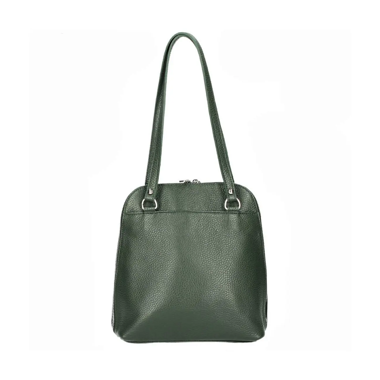 MADE IN ITALY OBC Damen Leder Tasche Rucksack 2in1 Umhängetasche Schultertasche Daypack Rucksacktasche Handtasche Ledertasche Black Friday