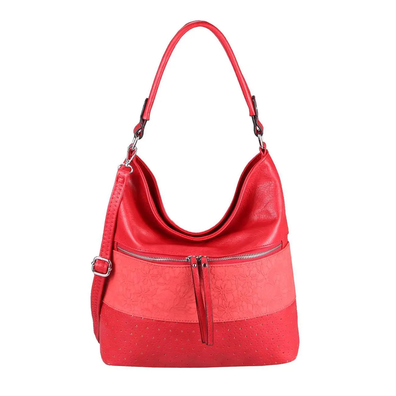 OBC Damen Tasche Blumen Shopper Tote Bag Handtasche Umhängetasche Schultertasche Beuteltasche Leder Optik Hobo Crossbody Muttertagsangebot