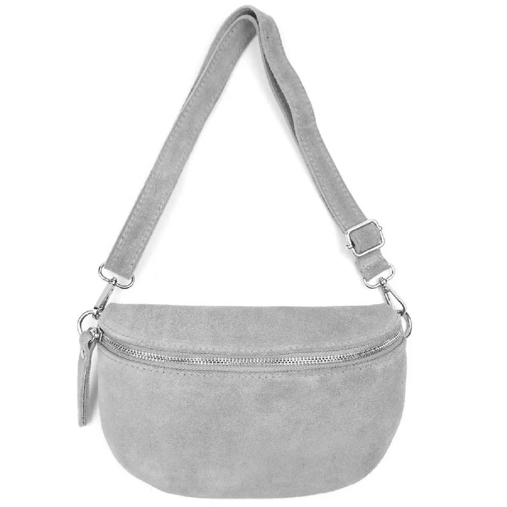 Made in Italy DAMEN LEDER TASCHE Gürteltasche Crossbody Hüfttasche Bauchtasche Umhängetasche Wildleder Brusttasche CrossOver Bodybag Schultertasche Handytasche Geldtasche Schminktasche Kosmetiktasche Jubiläumsangebot