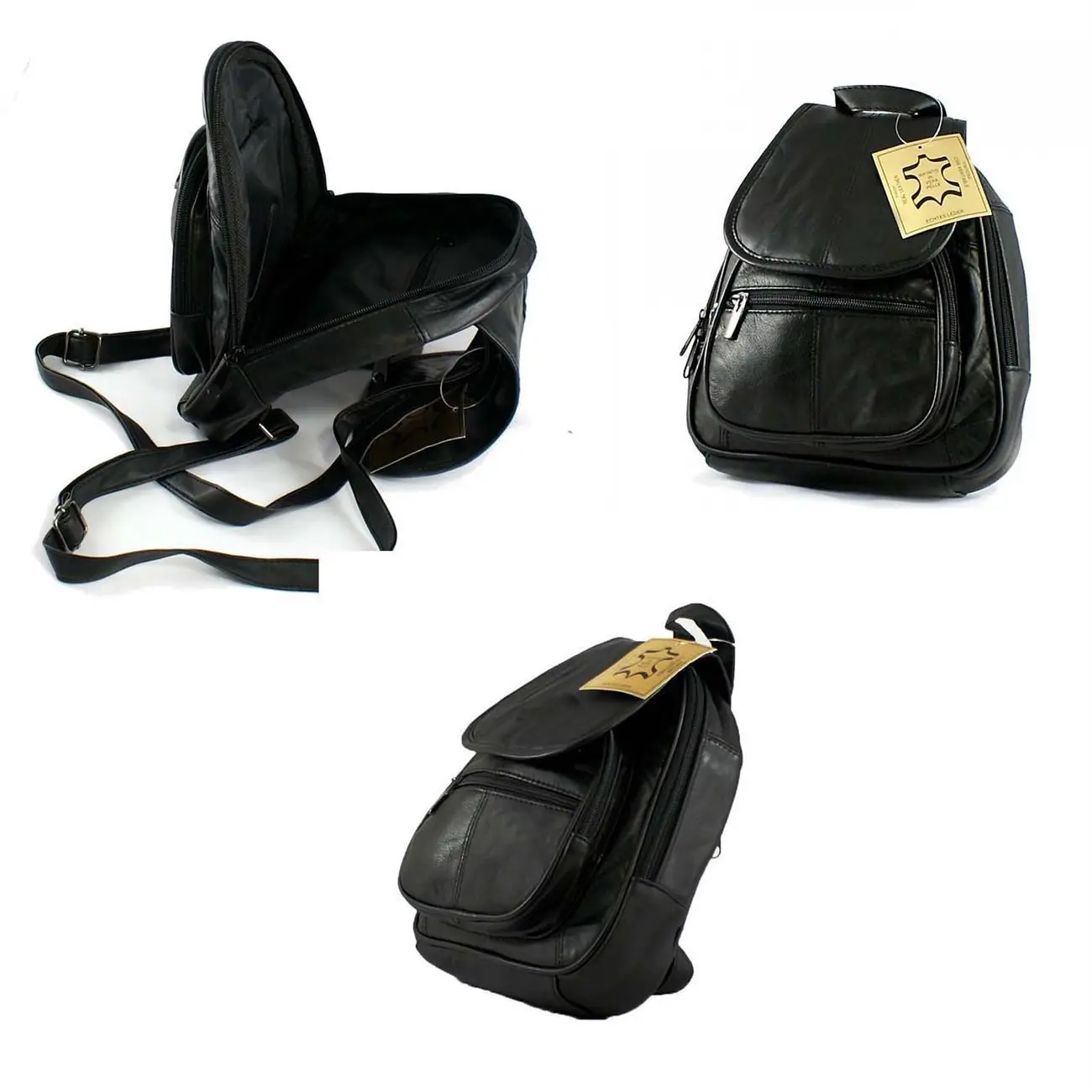OBC kleiner DAMEN RUCKSACK Cityrucksack echtes Leder Mini Tasche Schultertasche Lederrucksack Damentasche Stadtrucksack Ledertasche CrossBag BodyBag CrossOver Lamm Nappaleder Top Angebot