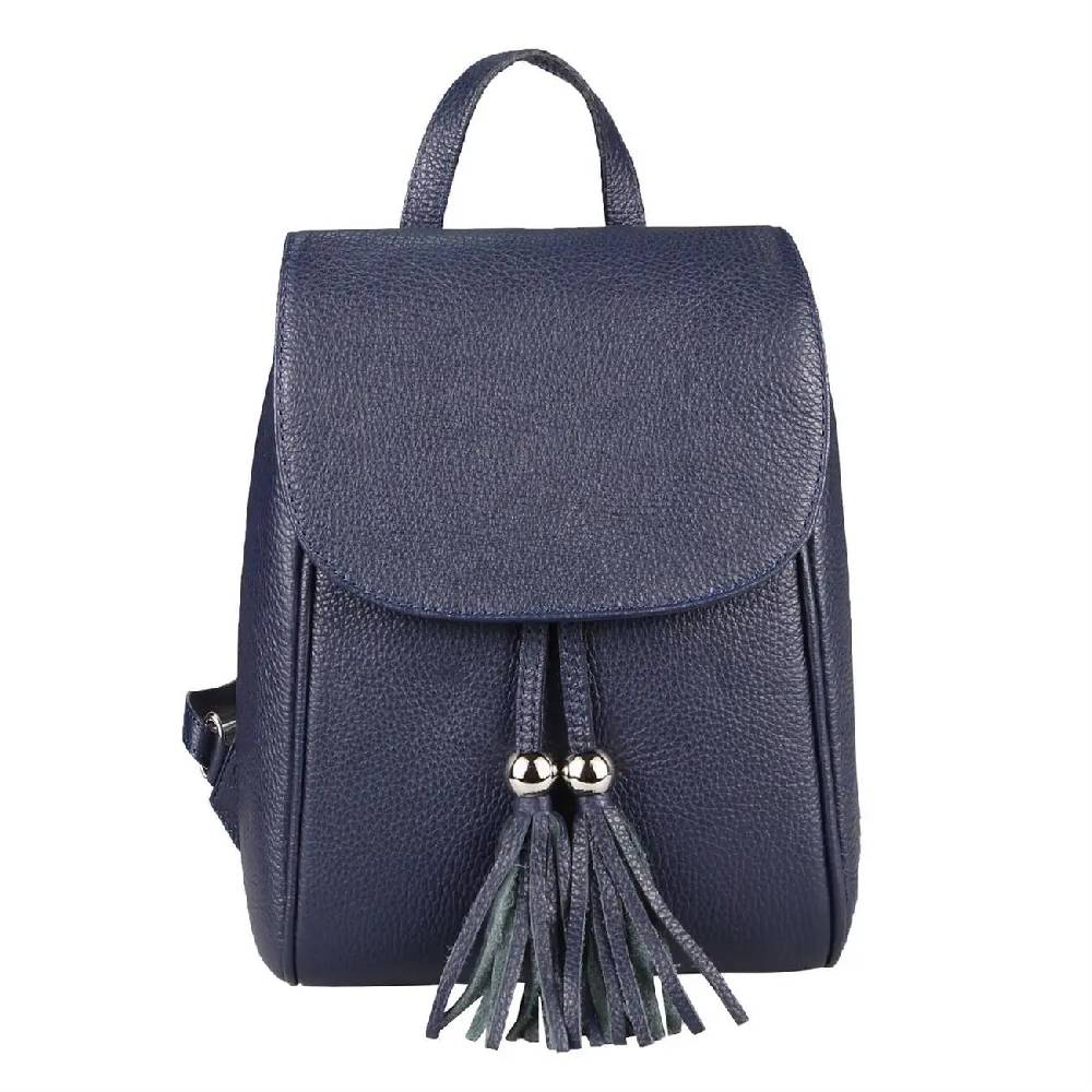 OBC Made in Italy Damen Echt Leder Rucksack Cityrucksack Backpack Daypack Schultertasche Lederrucksack Handtasche Stadtrucksack Neueste Mode