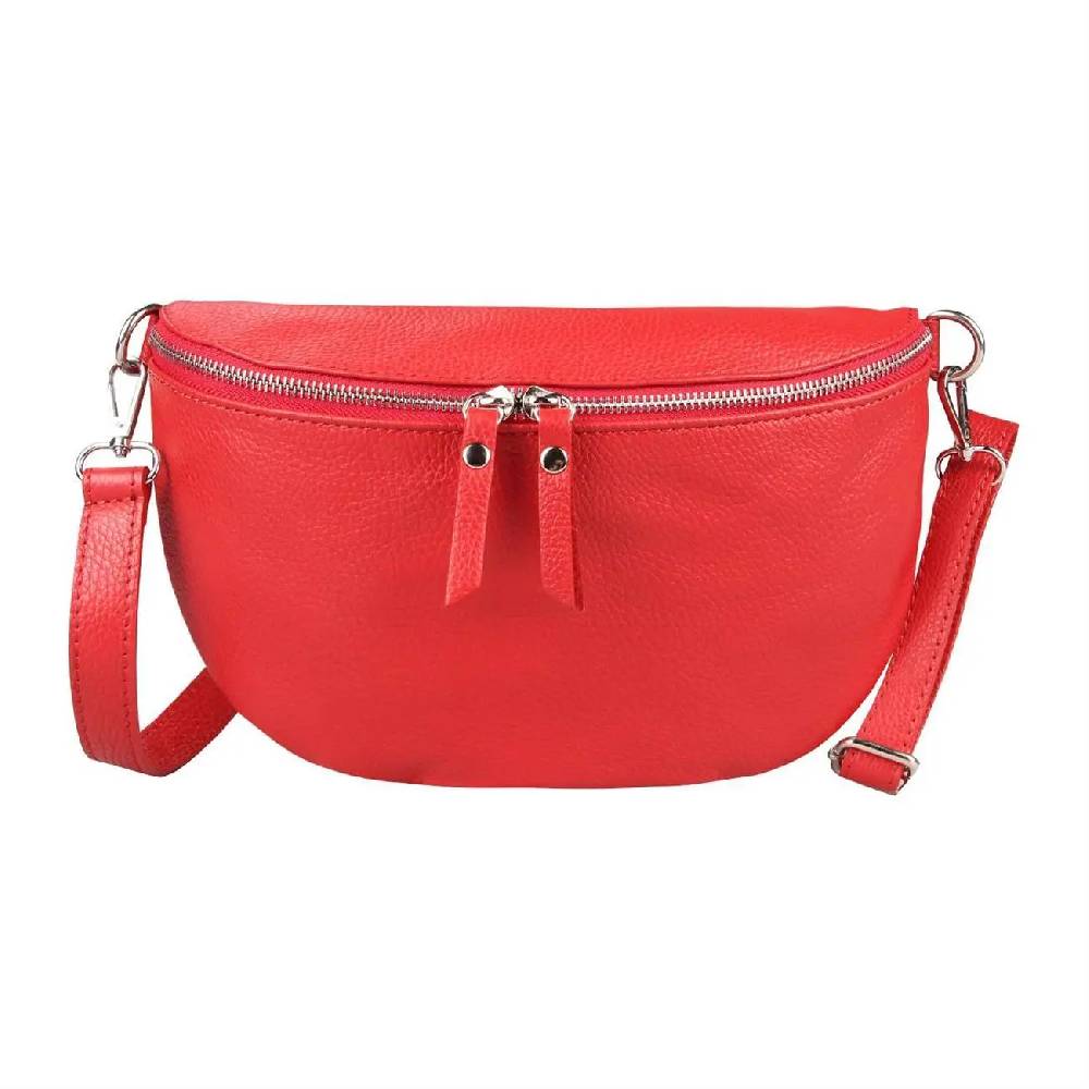 OBC Made in Italy Damen Leder Tasche Medium Handytasche Gürteltasche Crossbody Hüfttasche Bauchtasche Umhängetasche Cross-Over Bodybag Schultertasche Kosmetiktasche Kauf eins, bekomm eins gratis