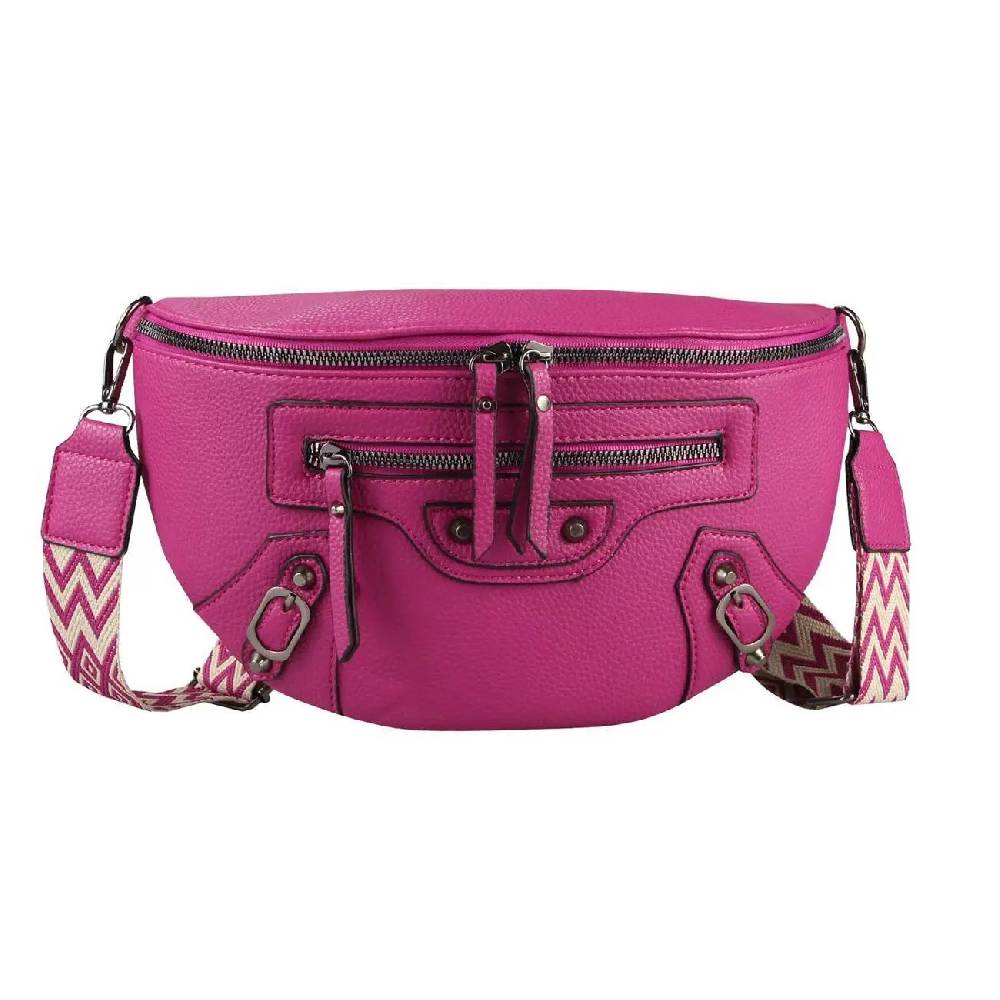 Damen Tasche Gürteltasche Umhängetasche Bodybag Brusttasche Muster Gürtel Bauchtasche Crossbody Hüfttasche Crossover Schultertasche Handytasche Leder Optik Tiefpreis