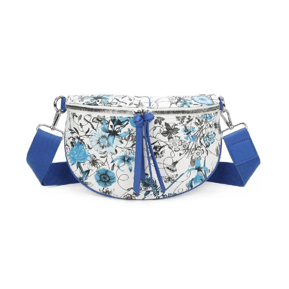 OBC Damen Blumen Tasche Schultertasche Gürteltasche Crossbody Hüfttasche Bauchtasche Umhängetasche Cross-Over Bodybag Handytasche Reisetasche Kosmetiktasche Kunst-Leder Wochenangebot