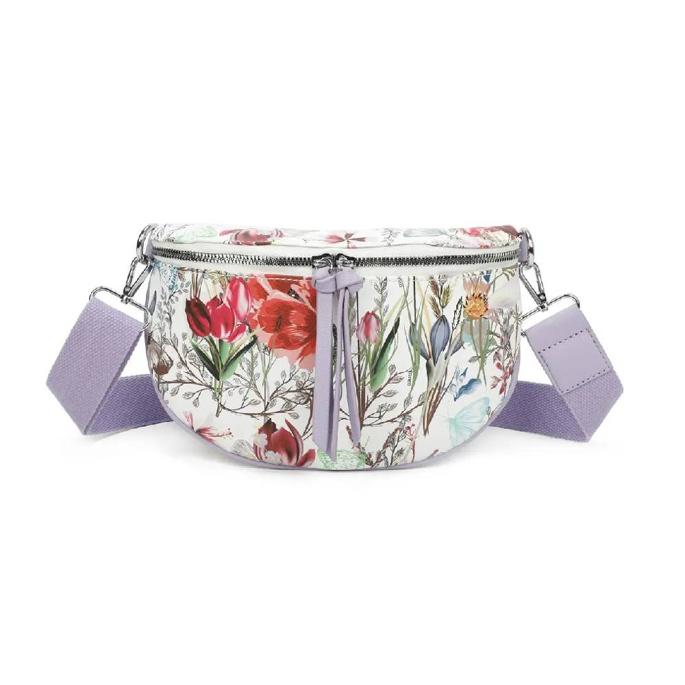 OBC Damen Blumen Tasche Schultertasche Gürteltasche Crossbody Hüfttasche Bauchtasche Umhängetasche Cross-Over Bodybag Handytasche Reisetasche Kosmetiktasche Kunst-Leder Wochenangebot