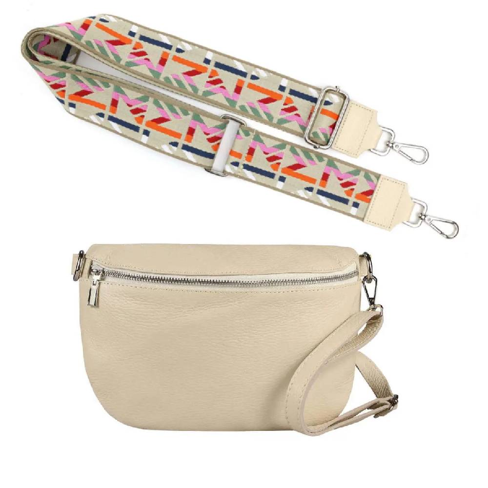 Made in Italy OBC DAMEN SET Gürteltasche + Schultergurt LEDER Crossbody Hüfttasche Bauchtasche Umhängetasche Brusttasche CrossOver Bodybag Schultertasche Handytasche Tasche Begrenzte Freigabe