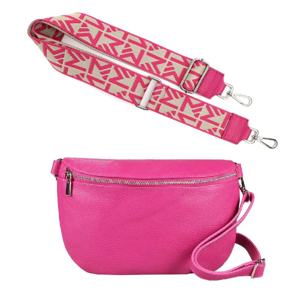 Made in Italy OBC DAMEN SET Gürteltasche + Schultergurt LEDER Crossbody Hüfttasche Bauchtasche Umhängetasche Brusttasche CrossOver Bodybag Schultertasche Handytasche Tasche Begrenzte Freigabe