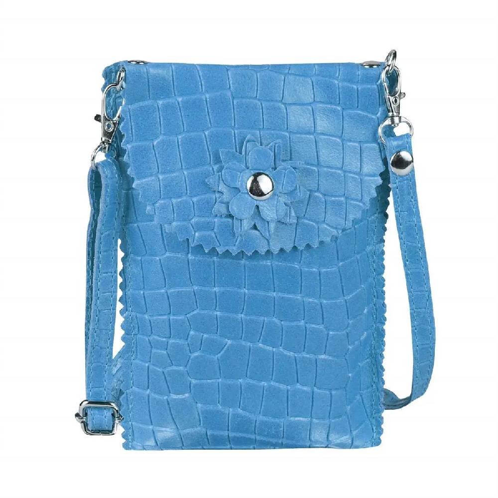 OBC Damen Leder Smartphone Tasche Umhängetasche Schultertasche Handytasche Minibag Kroko Optik Geldtasche Ledertasche Crossbody Abendtasche Letzter Tag