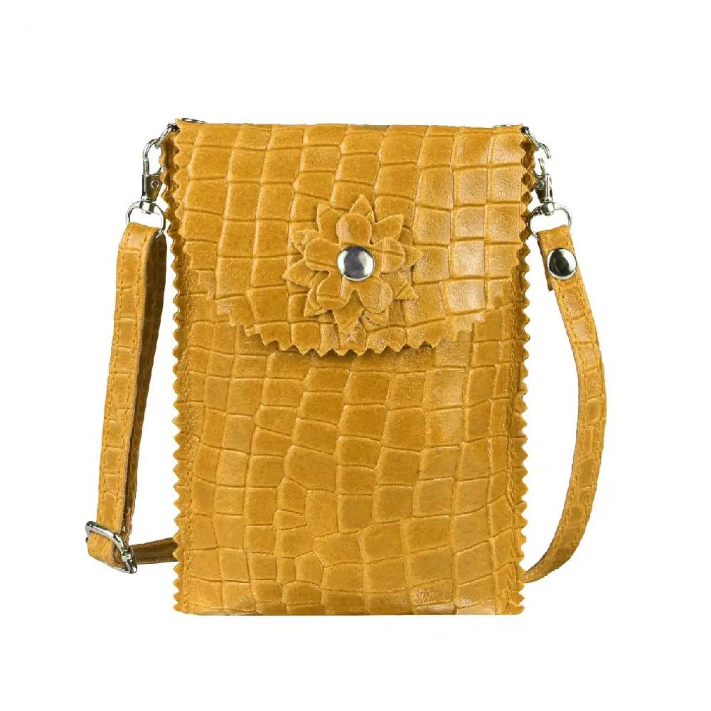OBC Damen Leder Smartphone Tasche Umhängetasche Schultertasche Handytasche Minibag Kroko Optik Geldtasche Ledertasche Crossbody Abendtasche Letzter Tag